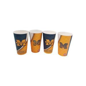 MICHIGAN WOLVERINES Football Hologram Cup Set Of 4 Capitol Cup